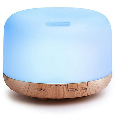 24V 용량&gt; 200ml 나무 잎 디자인 목조 향수 확산기 빈티지 스타일 에센셜 오일