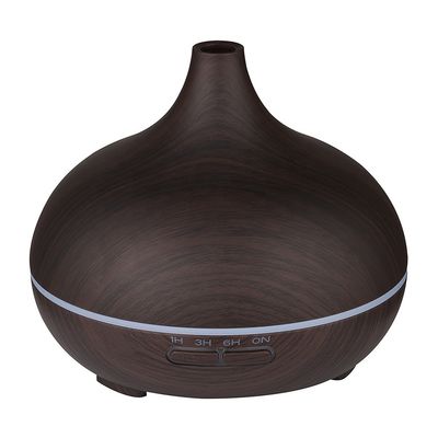 550ml 에센셜 오일 아로마테라피 디퓨저 가택용 앱 제어 12W 파워 목재 톱