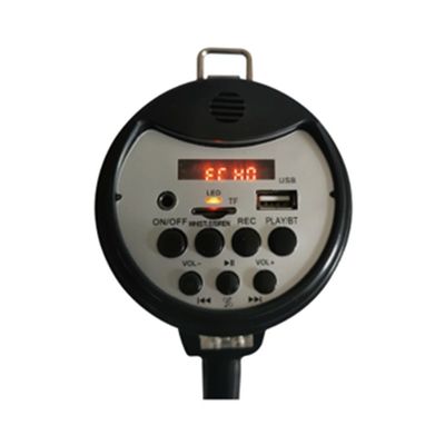 광적 입력 블랙 50W 휴대용 휴대용 레코딩 메가폰 군사 훈련용